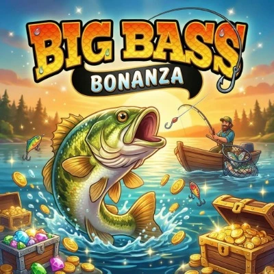 Big Bass Bonanza slot game artwork at Candyland Casino for United Kingdom players